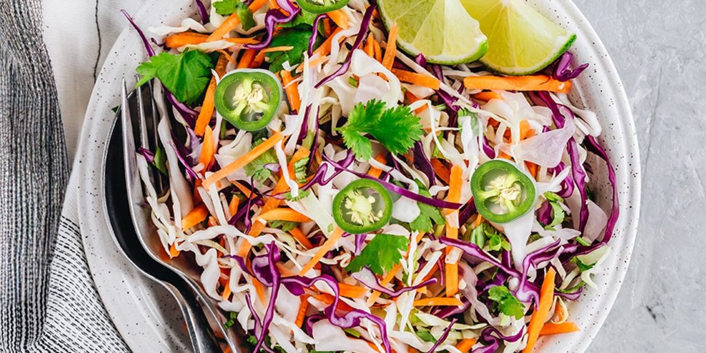 5 Minute Tequila Lime Coleslaw with Cilantro