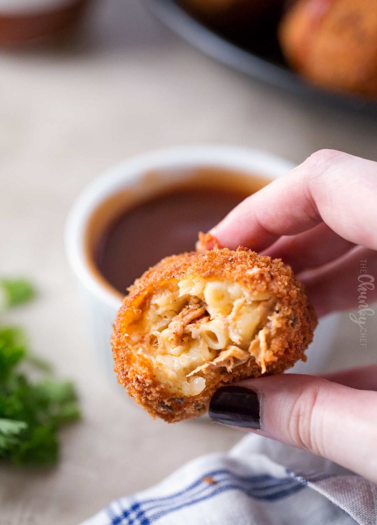 BBQ Pulled Pork Fried Mac and Cheese Bites