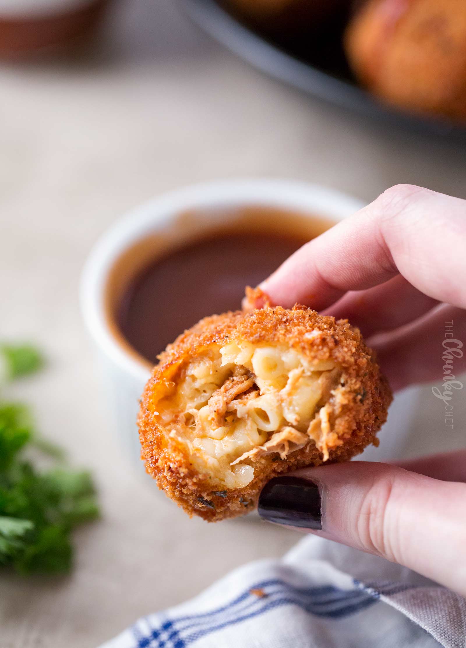 BBQ Pulled Pork Fried Mac and Cheese Bites