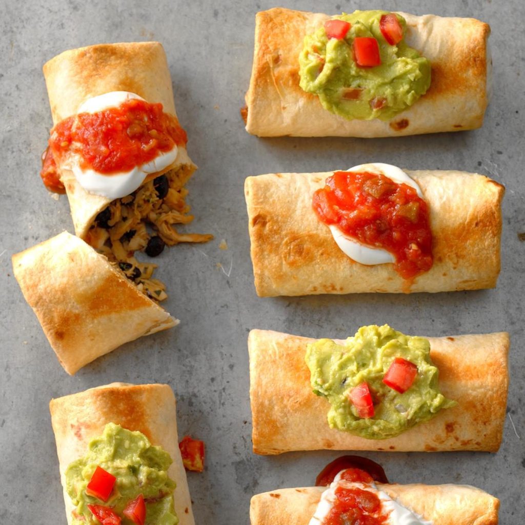 Baked Chicken Chimichangas