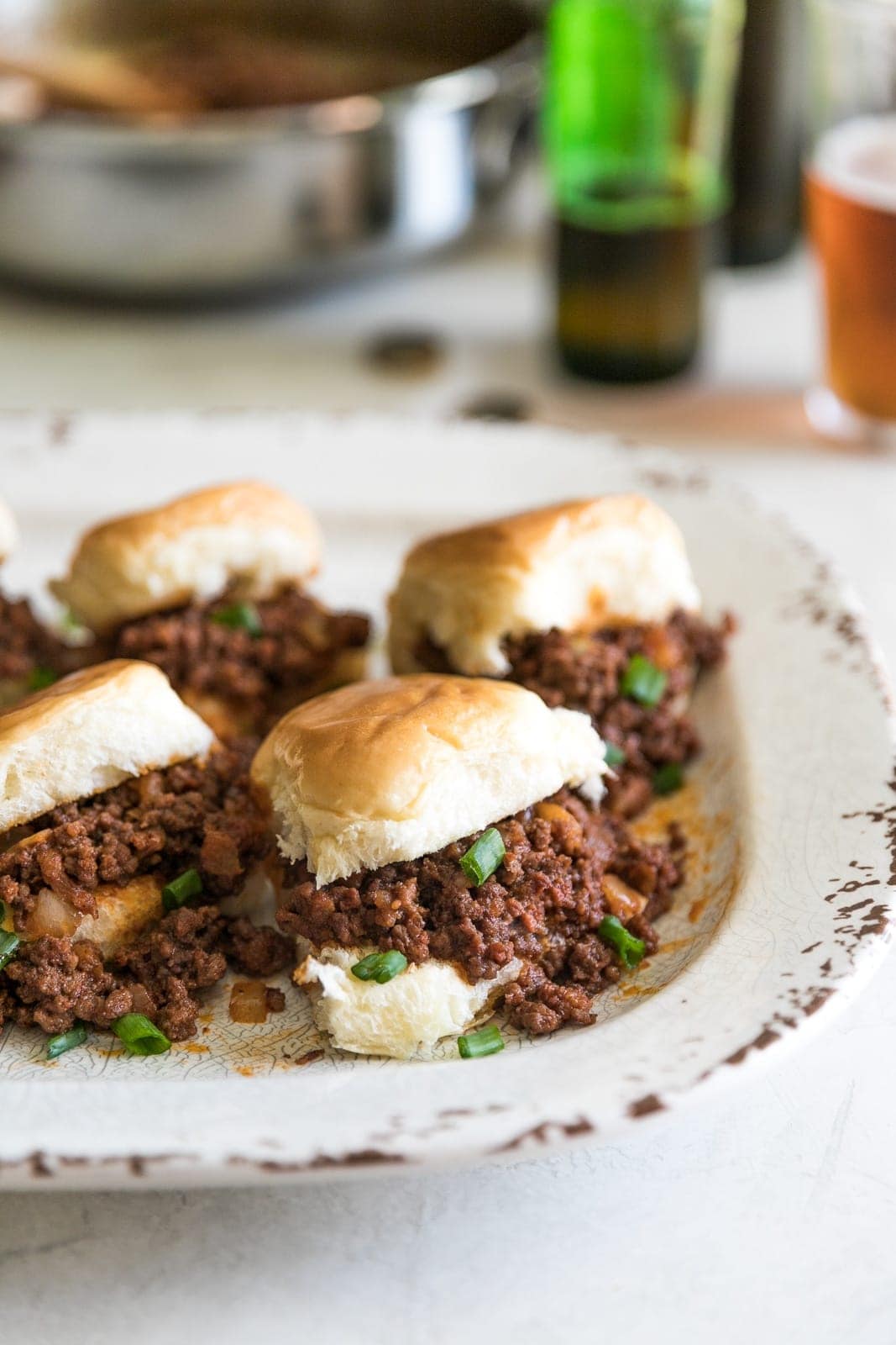Beef Chorizo and Beer Sloppy Joes