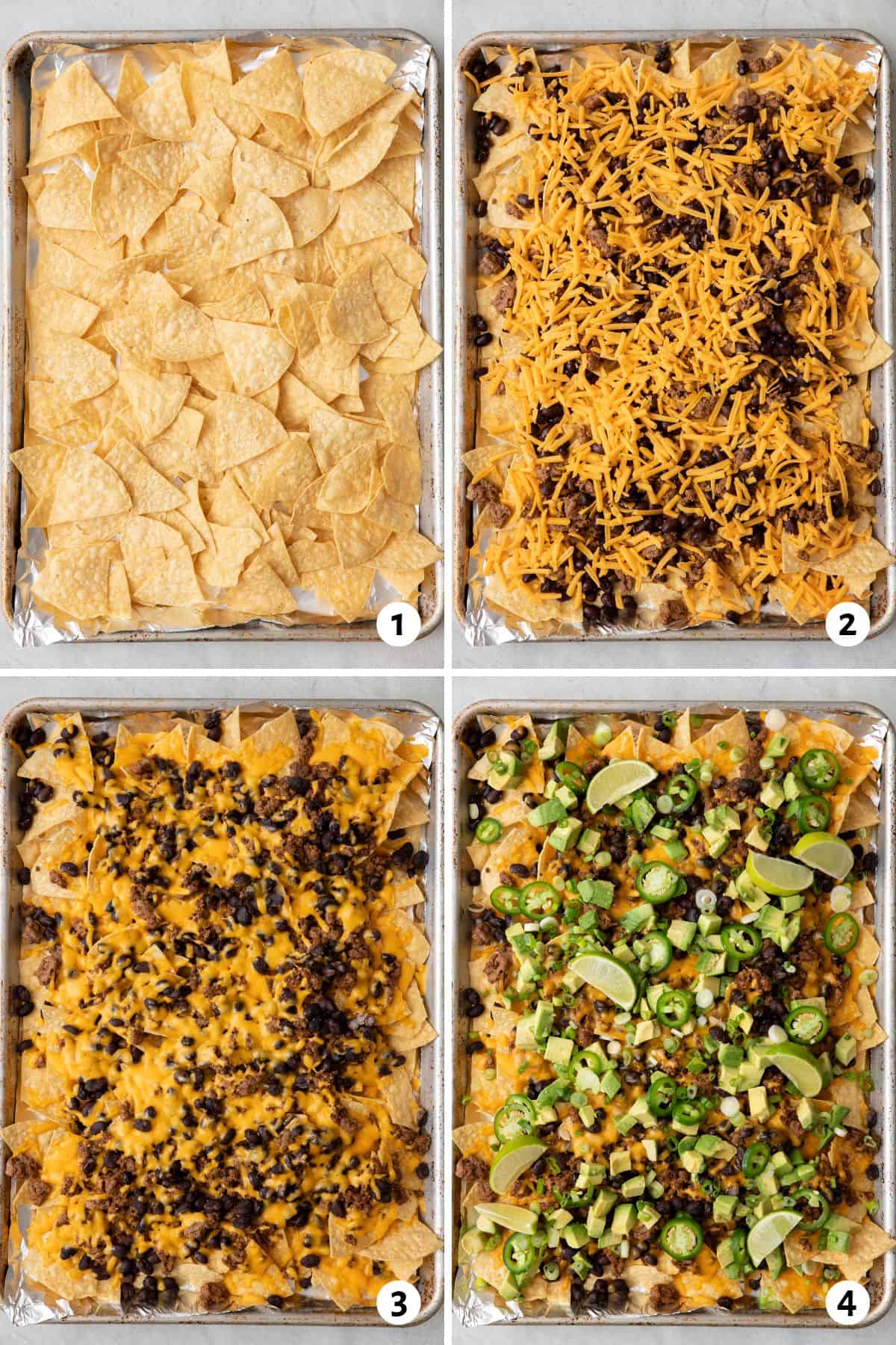 Beef and Bean Sheet Pan Nachos