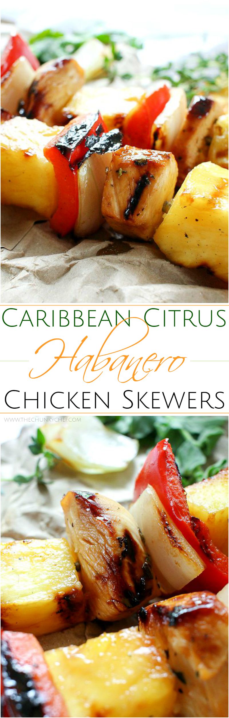 Caribbean Citrus Habanero Chicken Skewers