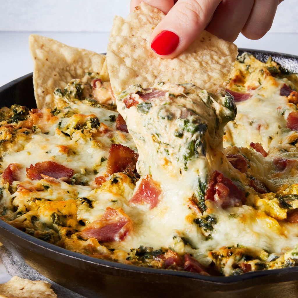 Cheesy Bacon Spinach Dip
