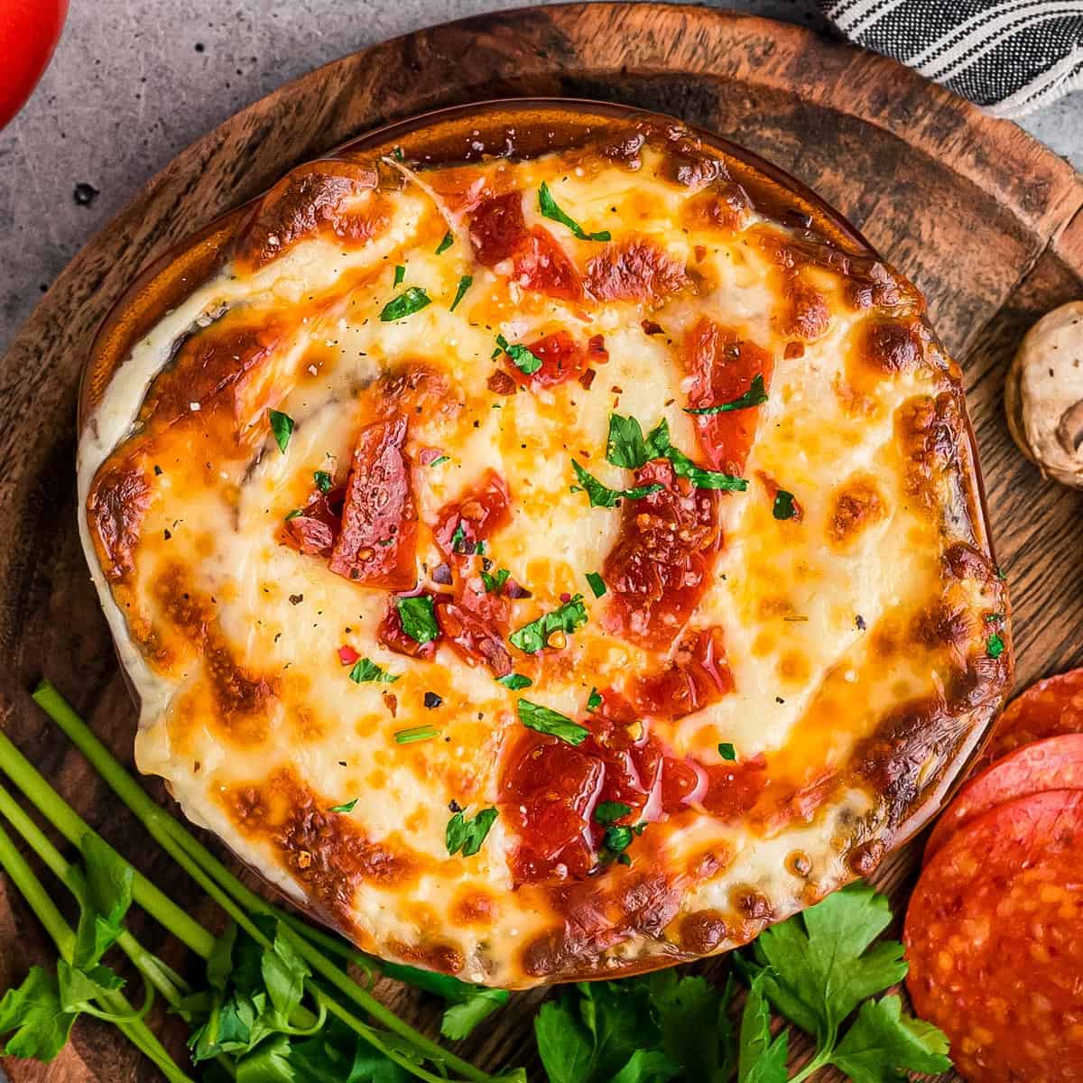 Cheesy Deluxe Pizza Soup