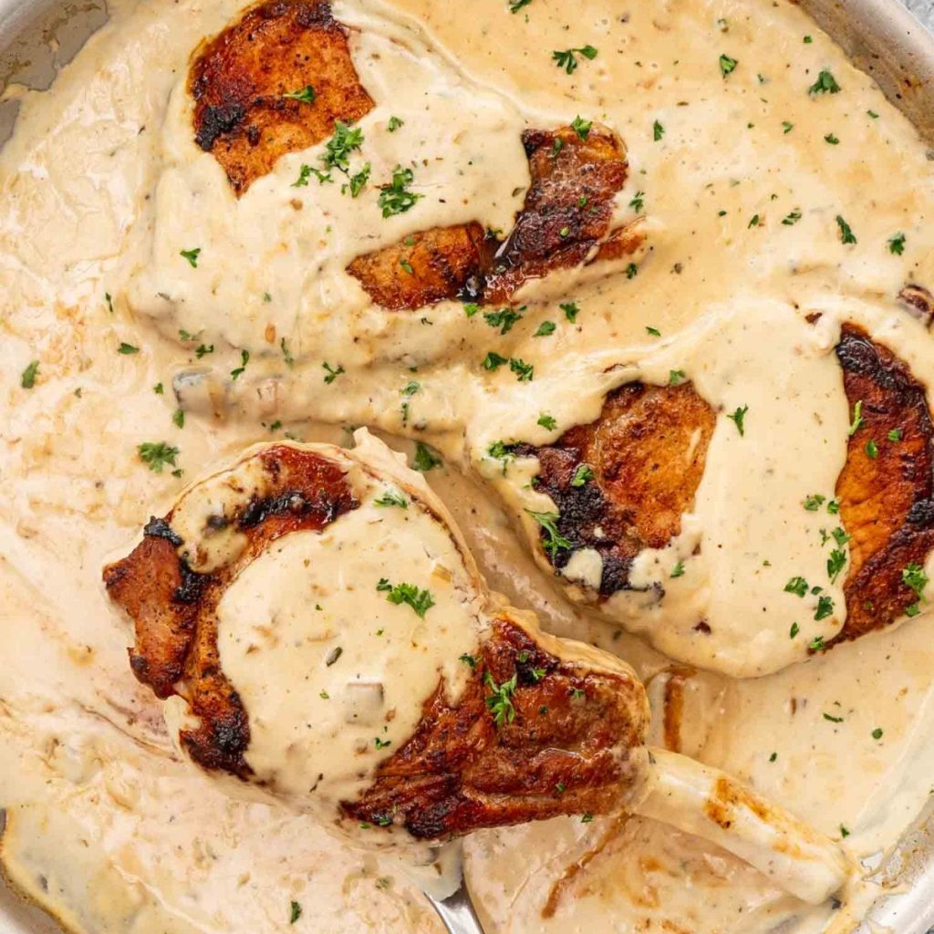 Creamy Ranch Smothered Pork Chops