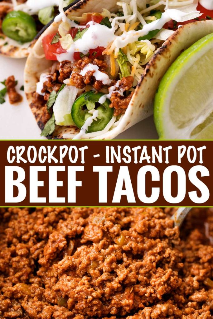 Crockpot Beef Tacos (Instant Pot directions)
