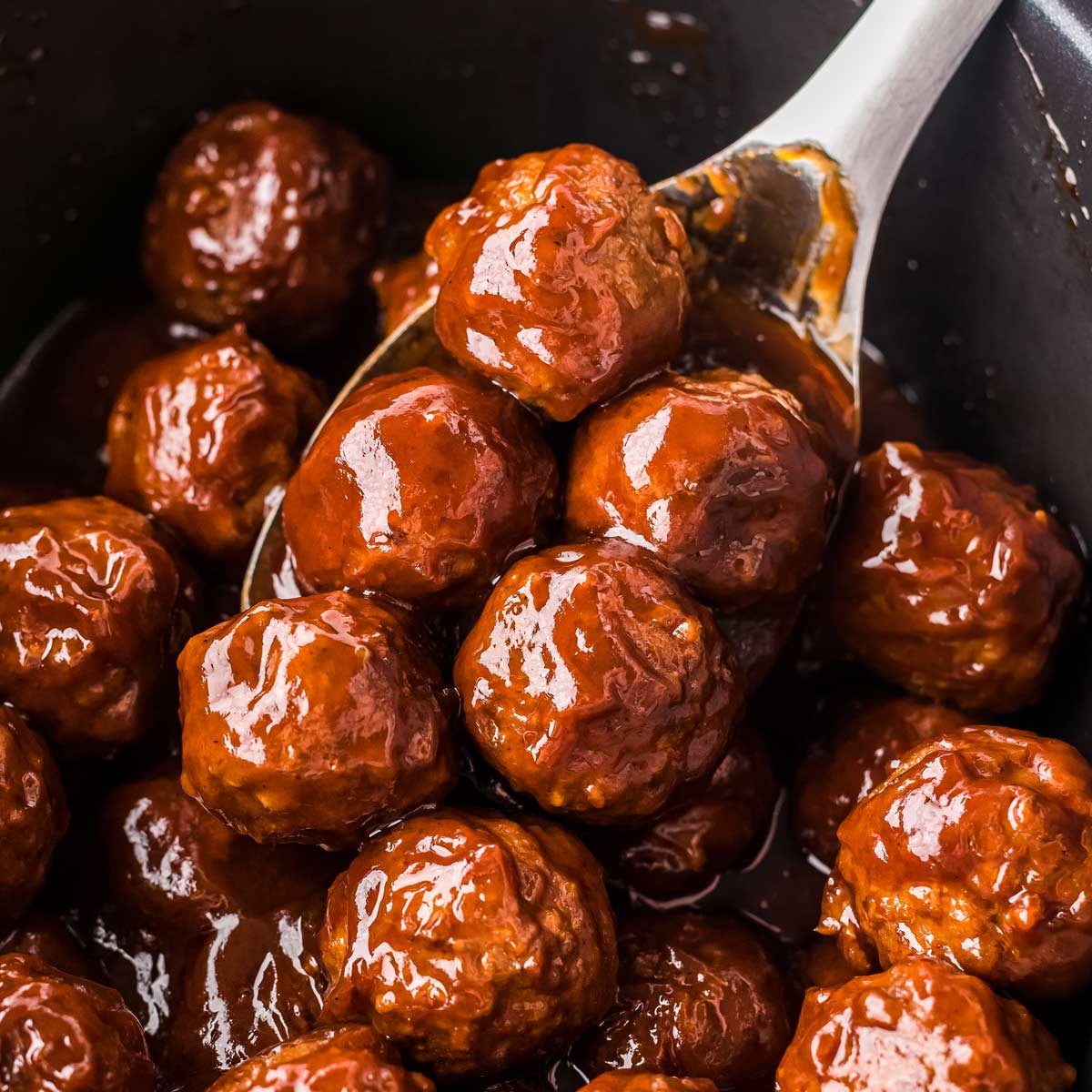 Crockpot Bourbon BBQ Meatballs