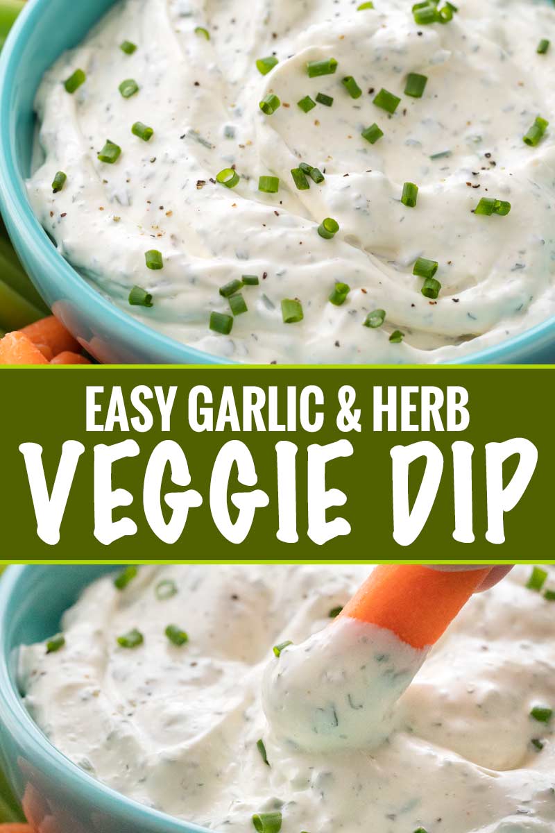 Easy Garlic and Herb Veggie Dip