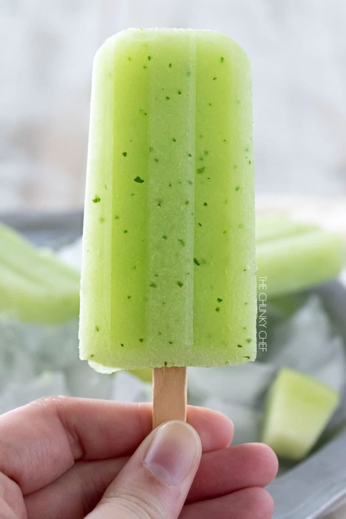 Easy Honeydew Mint Homemade Popsicles