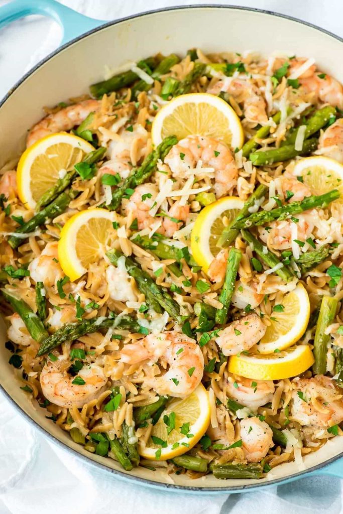 Easy Lemon Shrimp Orzo