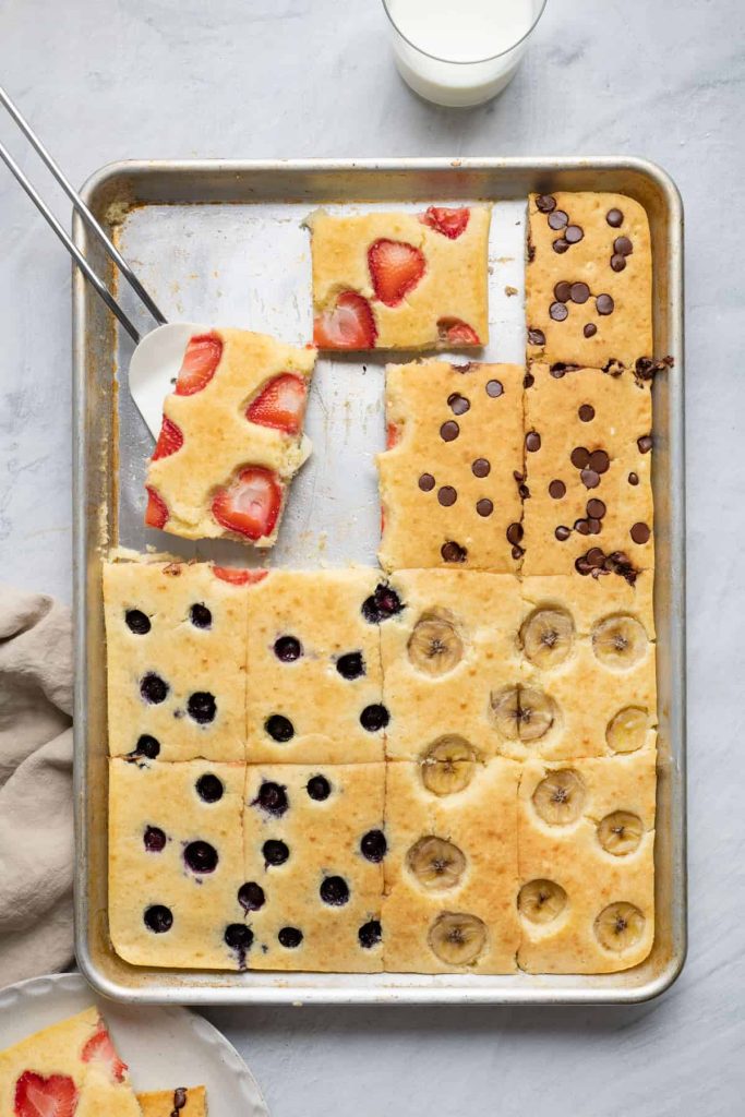 Fluffy Sheet Pan Pancakes