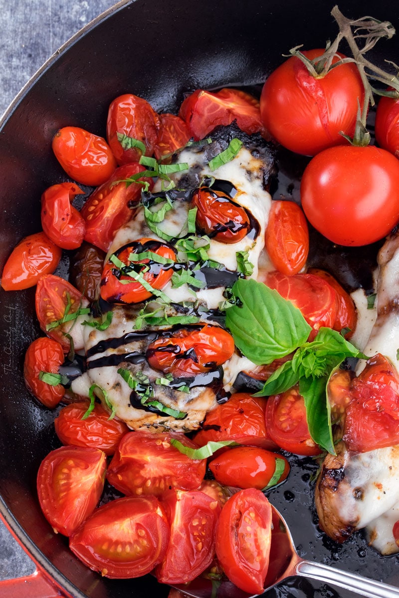 Garlic Balsamic Caprese Chicken