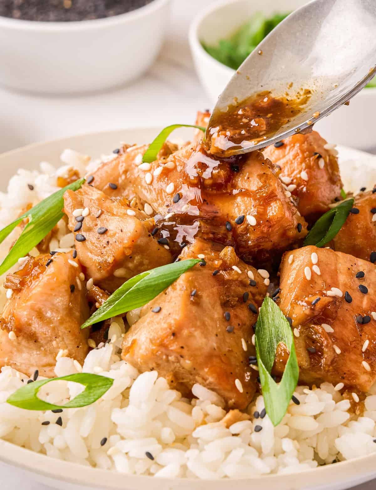 Ginger Sesame Salmon Bites