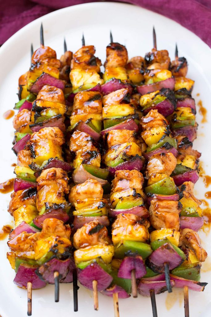 Grilled Hawaiian-Style Chicken Skewers