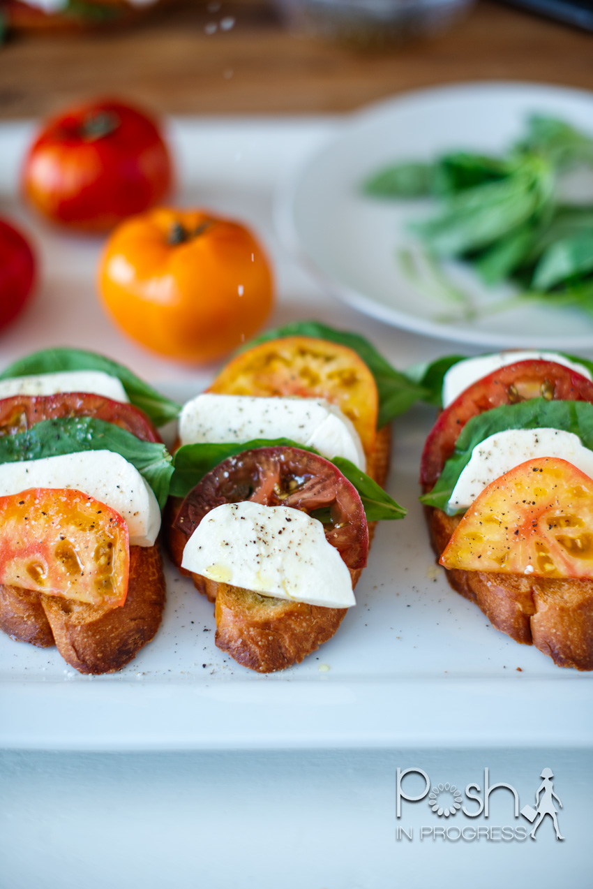 Heirloom Tomato Bruschetta Caprese