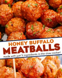 Honey Buffalo Crockpot Meatballs