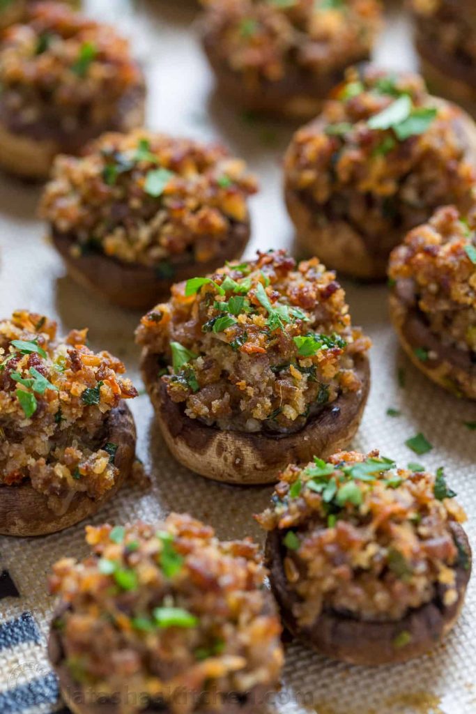 Italian Sausage Stuffed Mushrooms