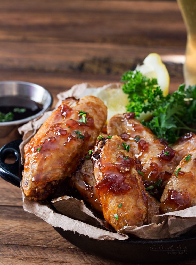 Jack Daniels Glazed Baked Chicken Wings