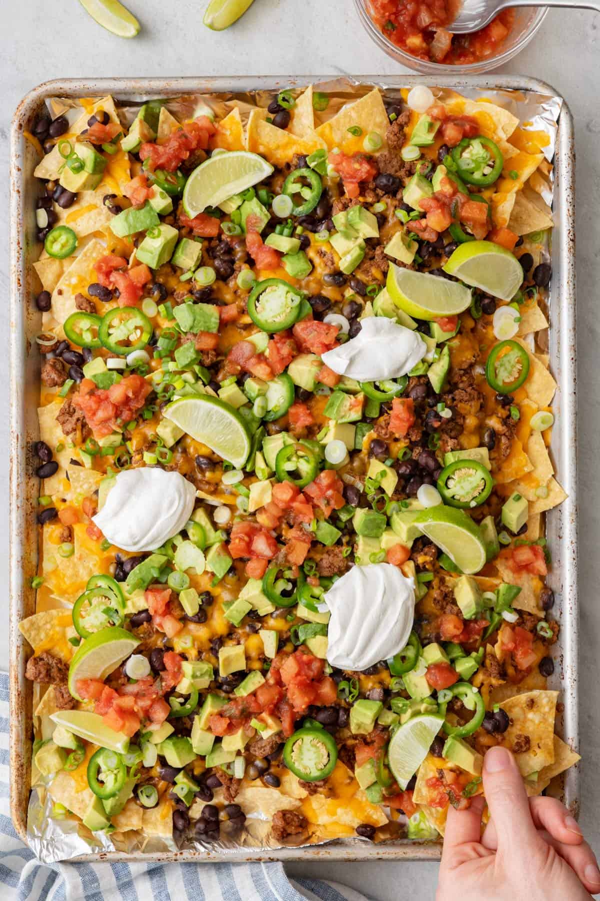 Loaded Sheet Pan Beef Nachos