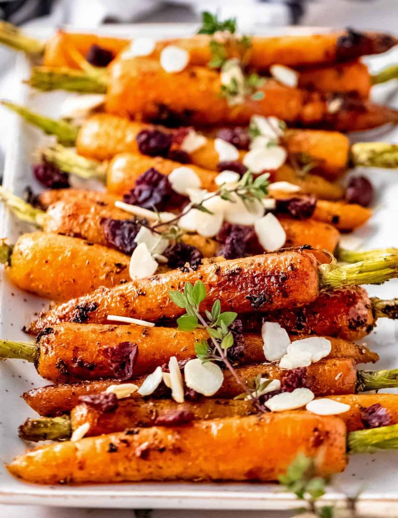 Maple Thyme Roasted Carrots