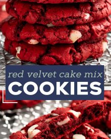 Red Velvet Cake Mix Cookies