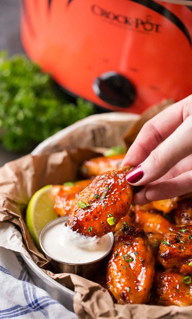 Slow Cooker Honey Buffalo Wings