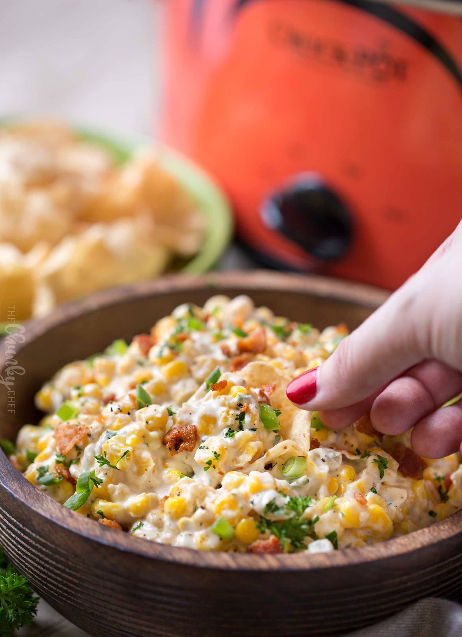 Slow Cooker Spicy Creamy Corn Dip