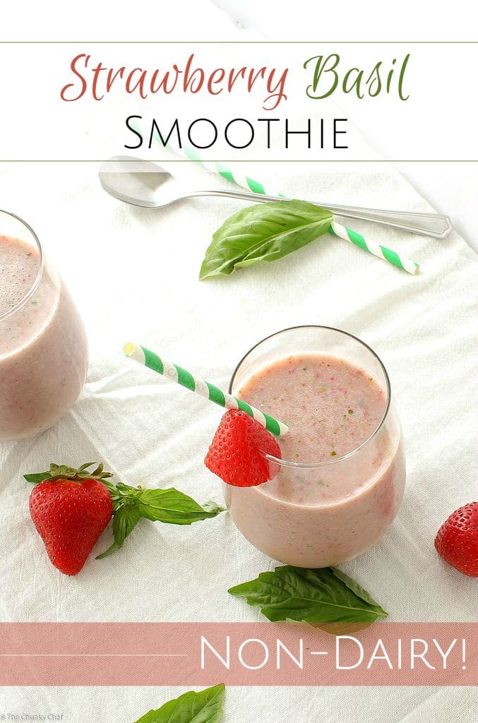 Dairy Free Strawberry Basil Smoothie
