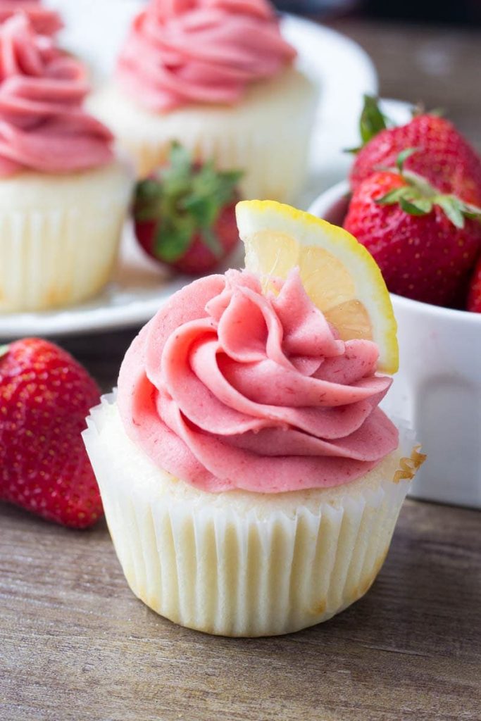 Strawberry Lemonade Cupcakes
