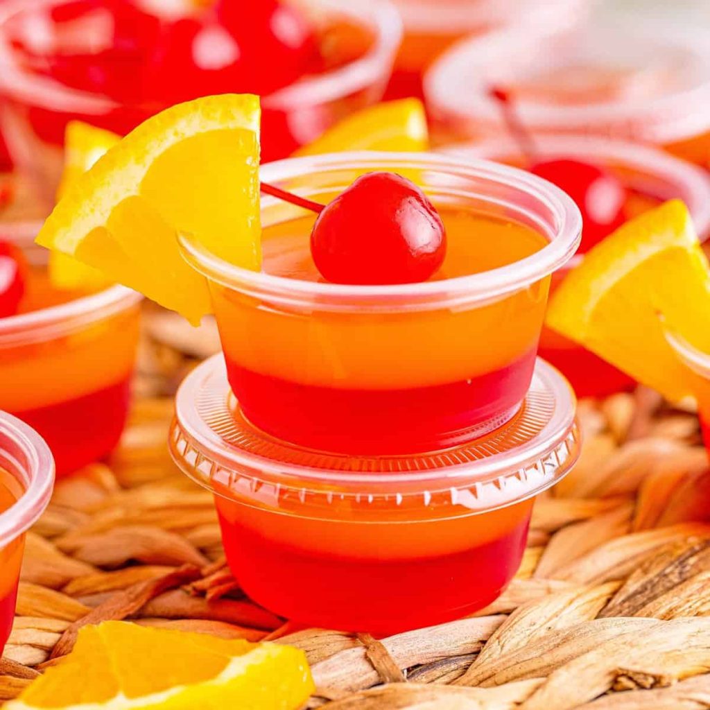 Tequila Sunrise Jello Shots