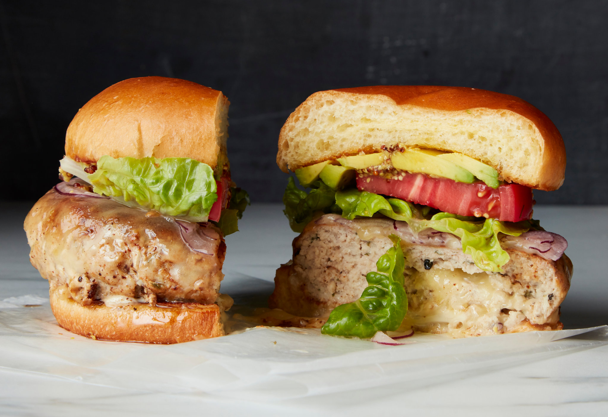 Turkey Burgers Stuffed With Cheese