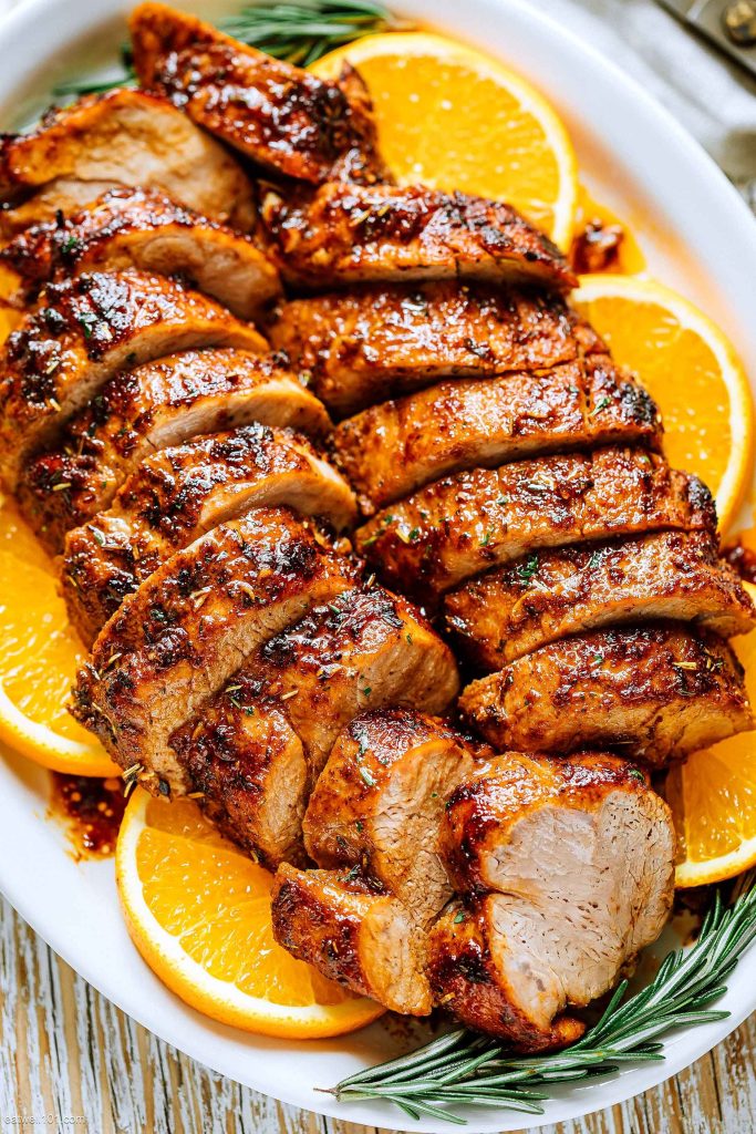 Roasted Pork Loin With Garlic And Rosemary