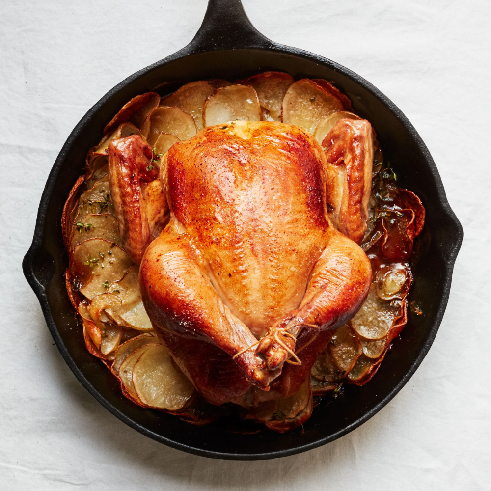 Cast Iron Roast Chicken And Potatoes