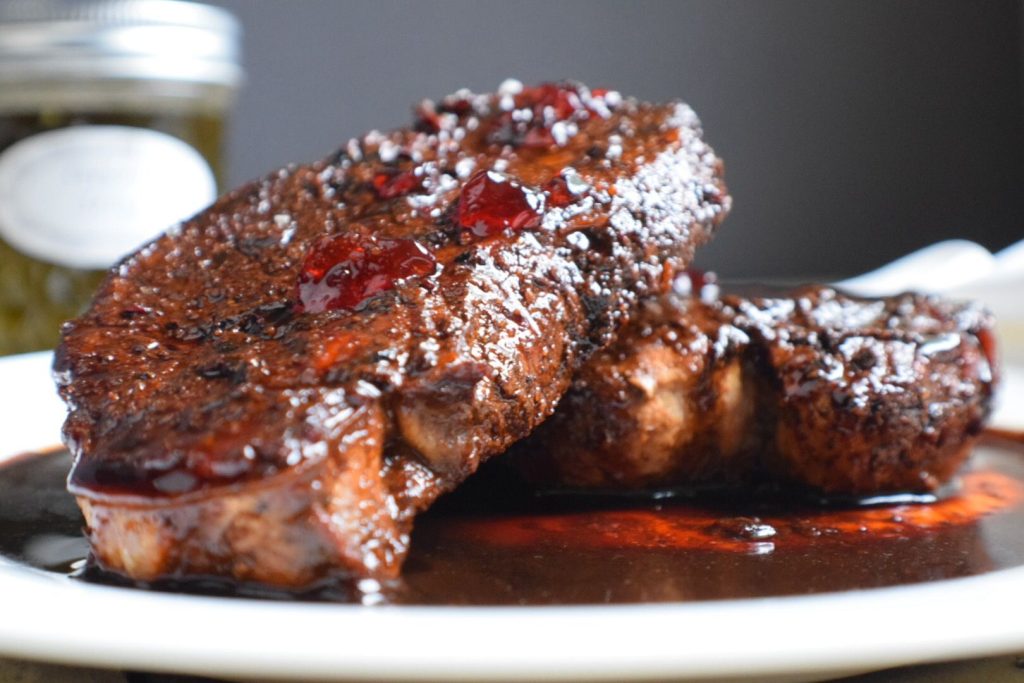 Sweet And Spicy Glazed Pork Chops
