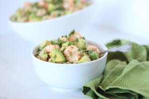 Asian Cauliflower Rice With Ginger Shrimp And Avocado