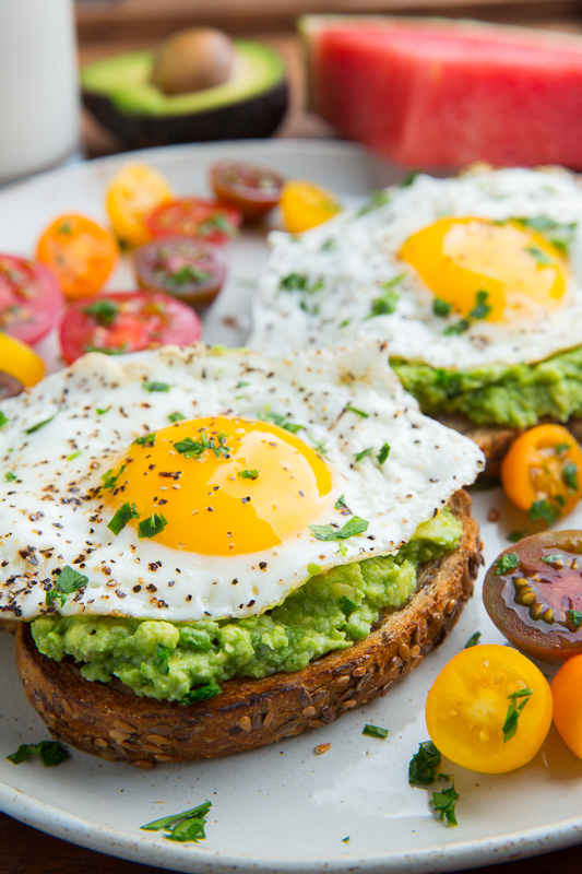 Avocado Toast With Fried Egg And Cayenne Pepper