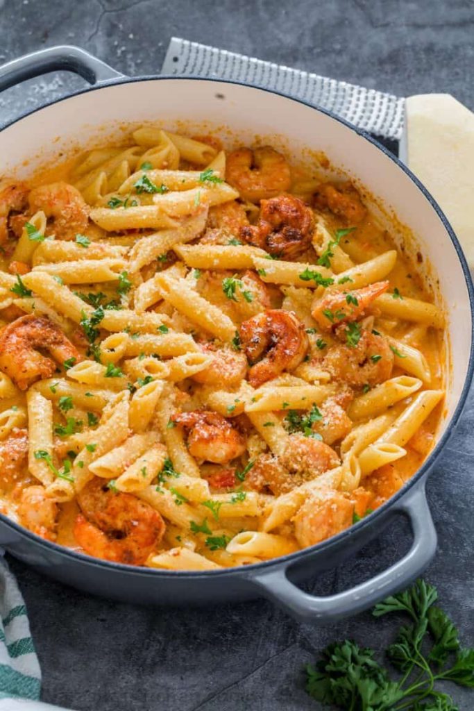 Creamy Cajun Shrimp And Sausage Pasta