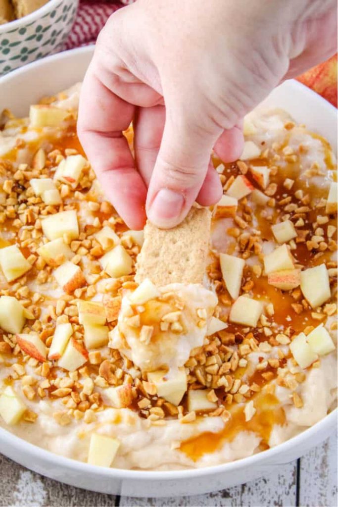 Caramel Apple Cheesecake Dip For A Crowd