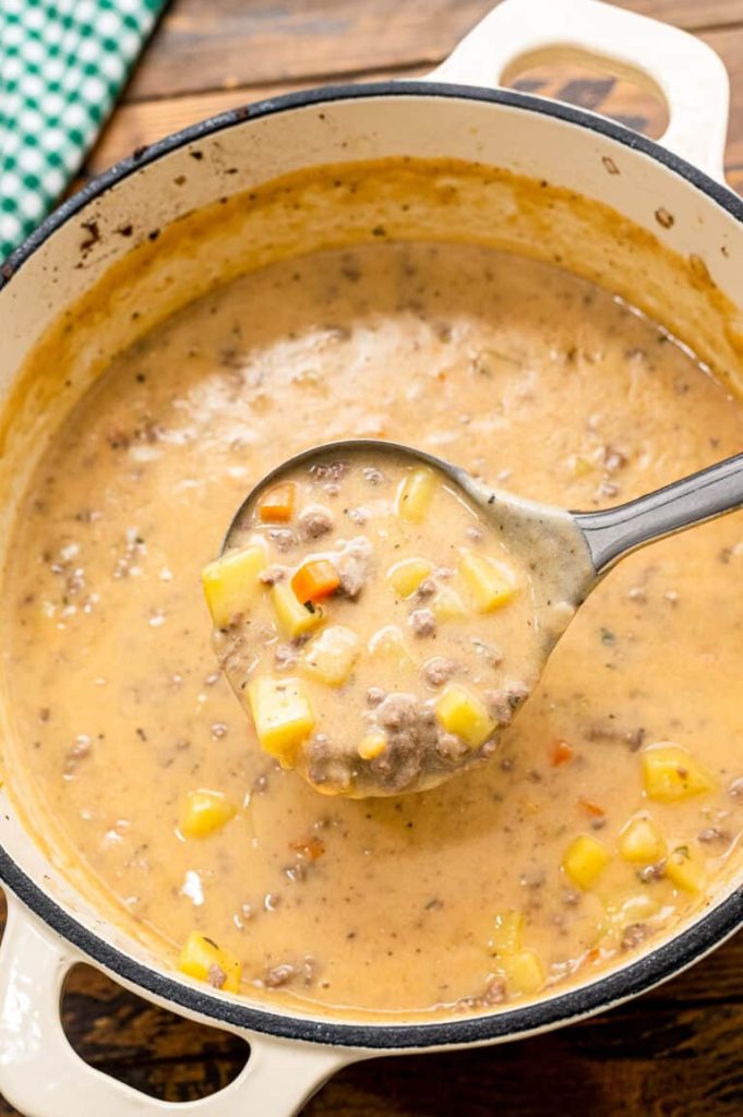 Easy Cheeseburger Soup Recipe
