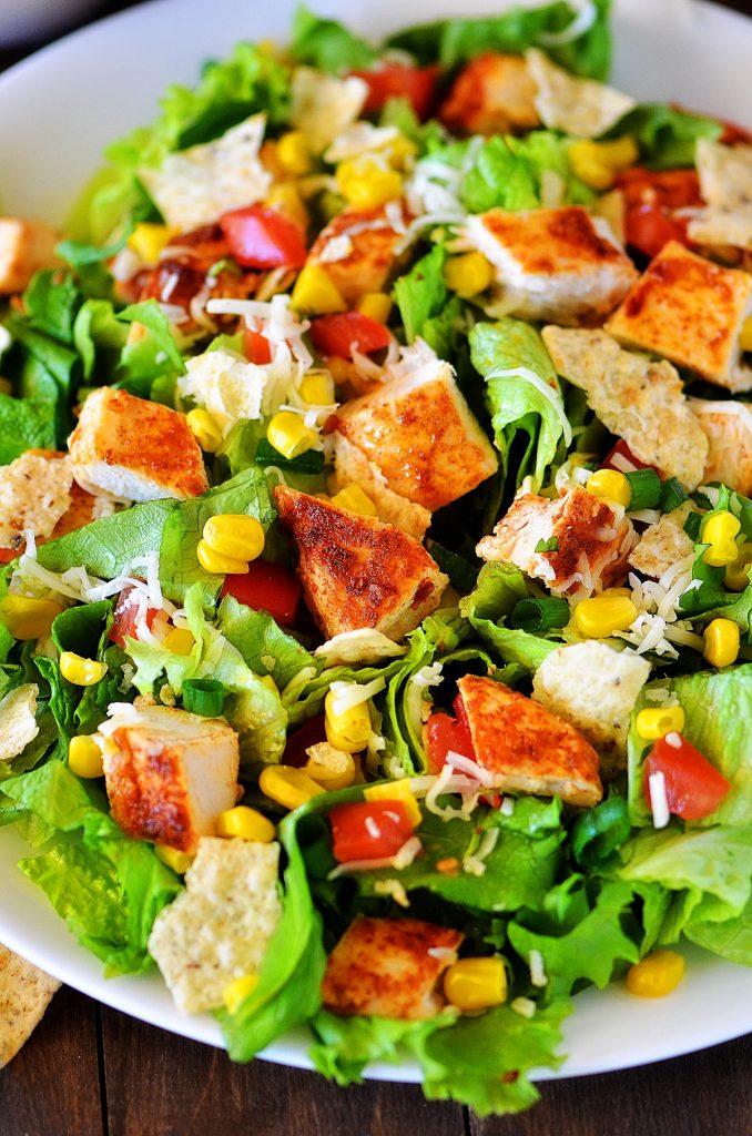 Spicy Chicken Taco Salad With Avocado