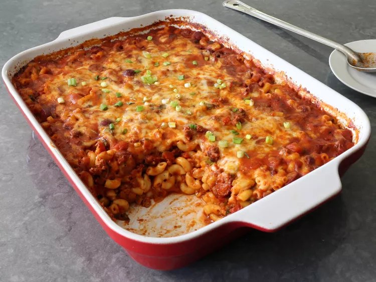 Decadent Chili Dog Mac And Cheese Delight
