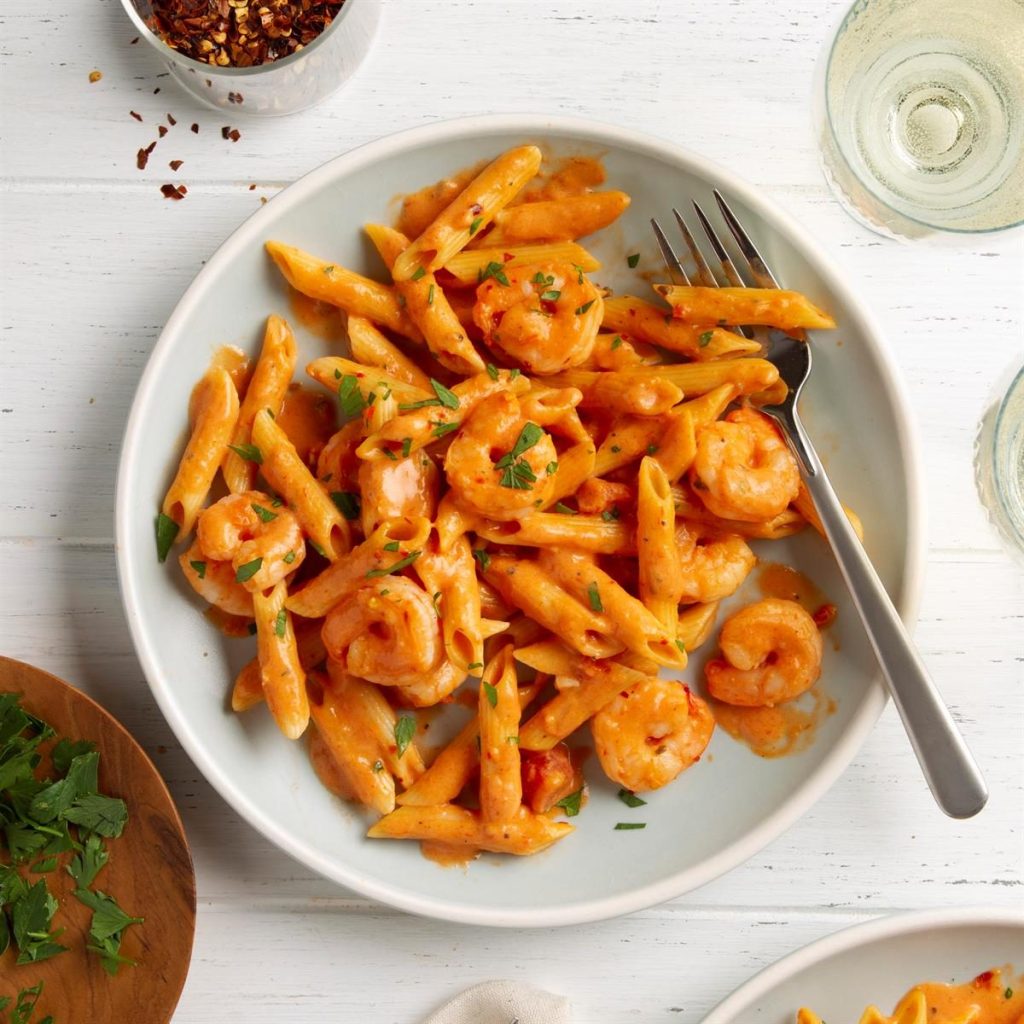 Silky Creamy Shrimp Tomato Pasta