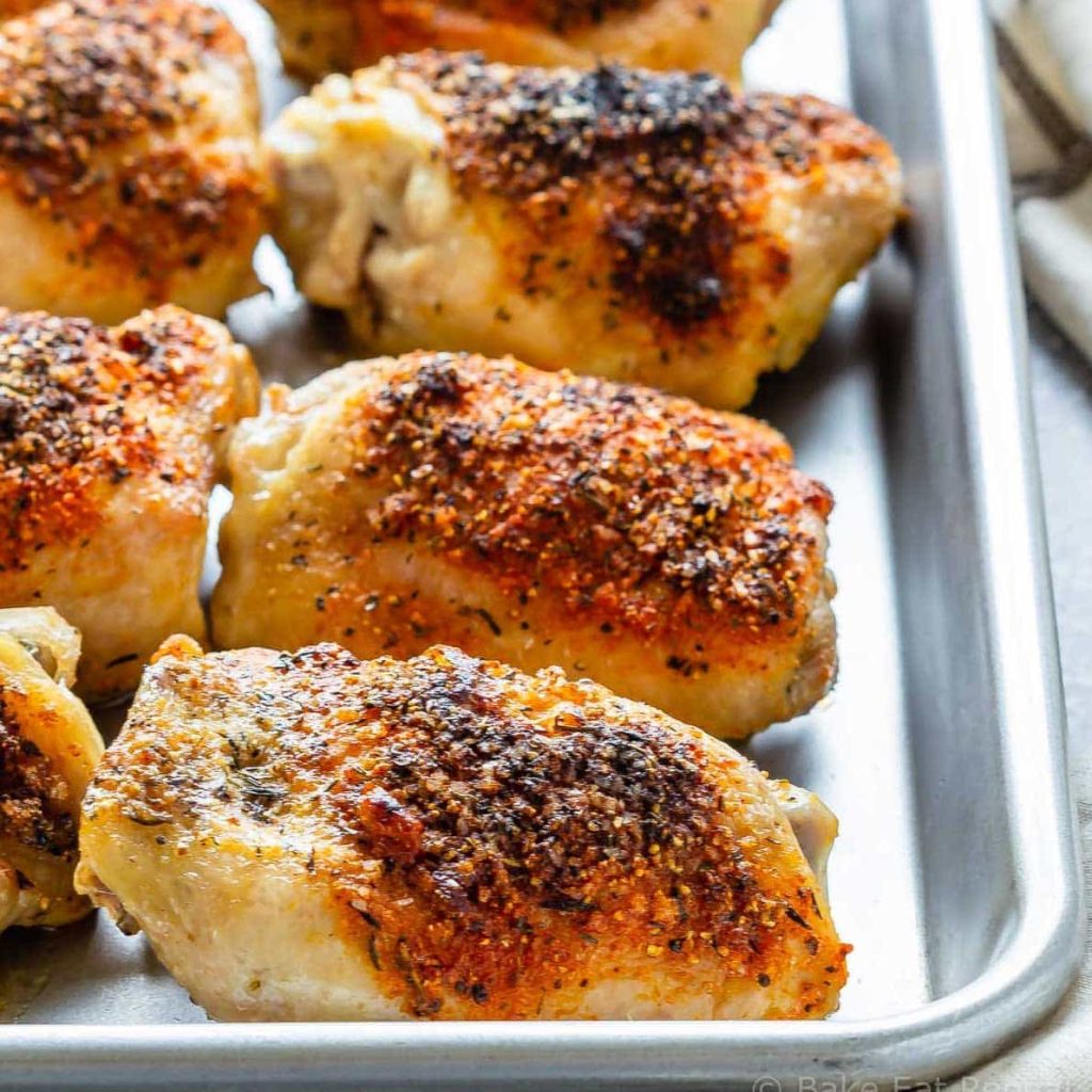 Crispy Baked Chicken Thighs With Corn Flake Crust