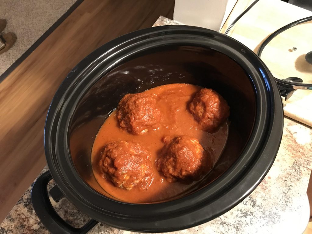 Giant Slow Cooker Meatballs