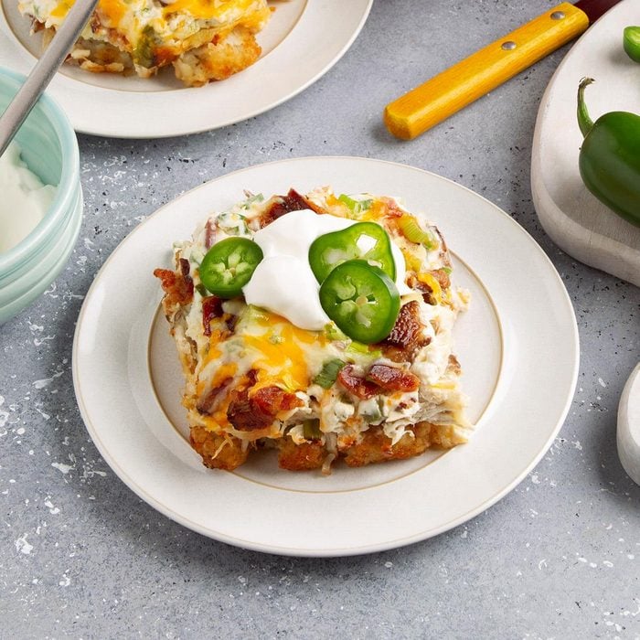 Creamy Jalapeno Popper Chicken Casserole