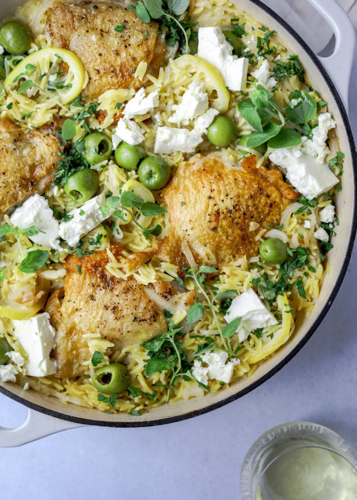 One Pot Creamy Lemon Chicken Orzo