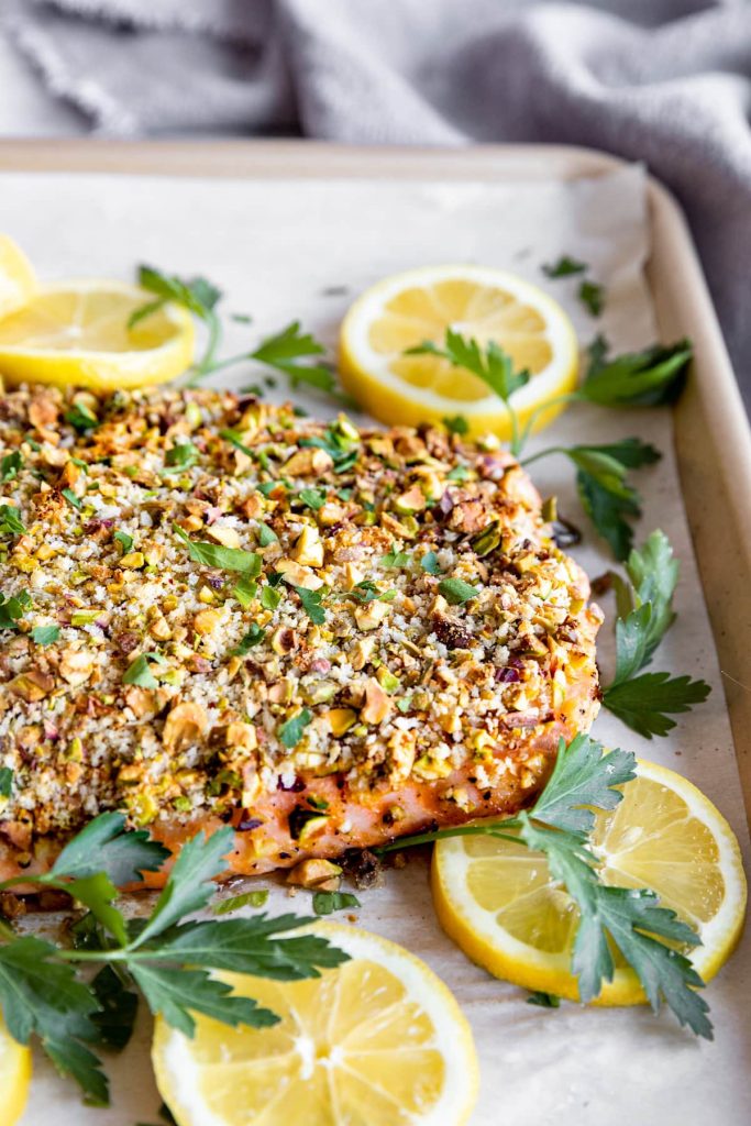 Pistachio Crusted Roasted Salmon