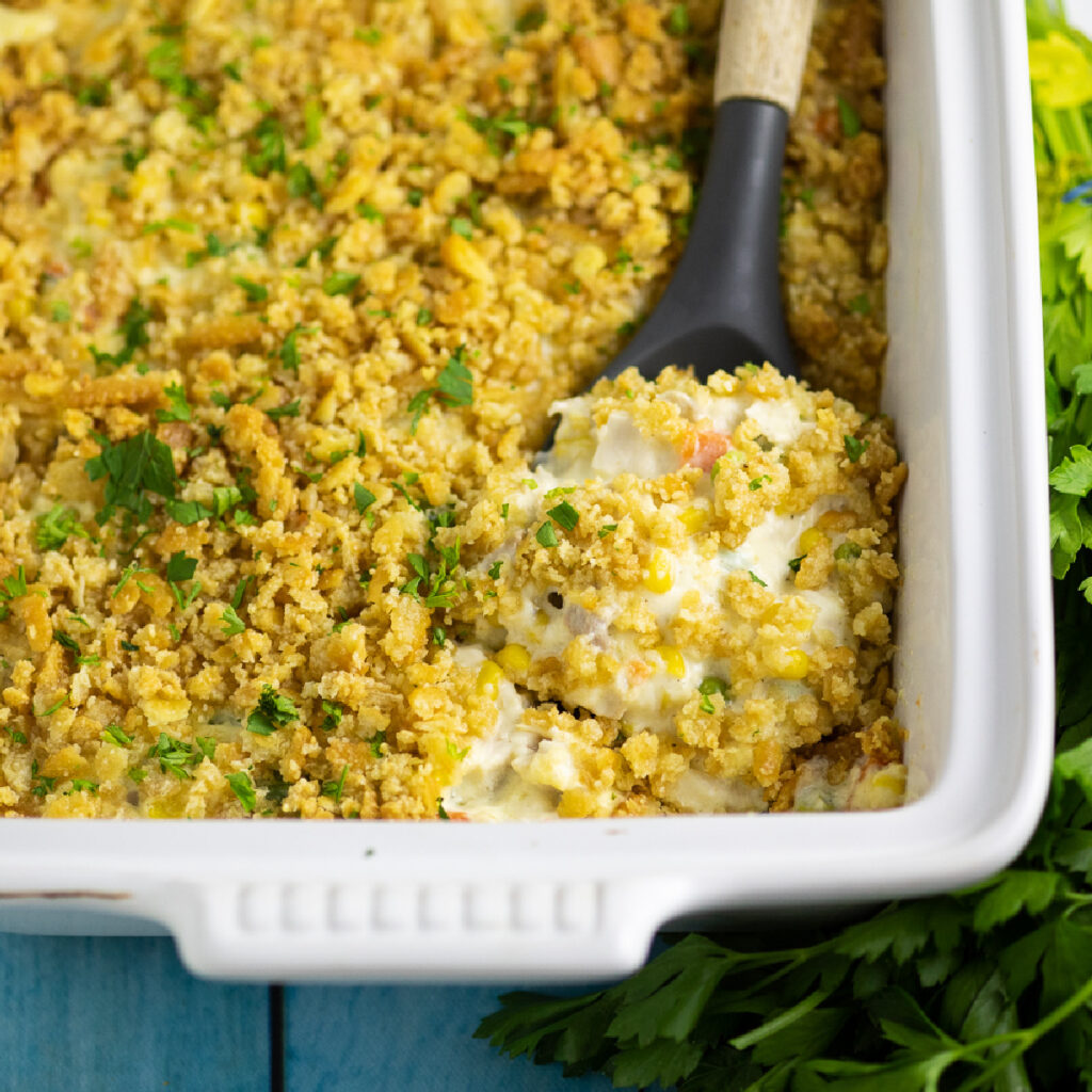 Creamy Ritz Cracker Chicken Casserole Recipe