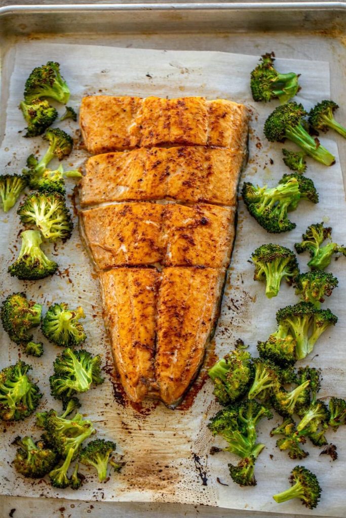 Easy Greek Salmon And Broccoli Sheet Pan Recipe